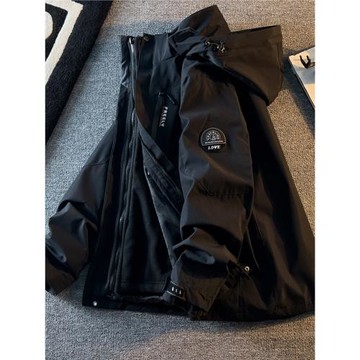 美式重磅沖鋒衣男三合一可拆卸外套秋冬款加絨加厚防風防水登山服