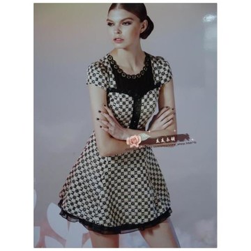 可婕春款時尚連衣裙洋裝臺裝正品女裝8009H