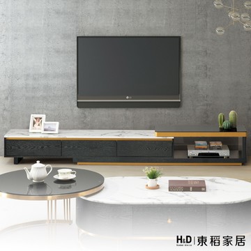 【H&D東稻家居】赫伯特石面6尺伸縮長櫃/電視櫃(THY2-04821)
