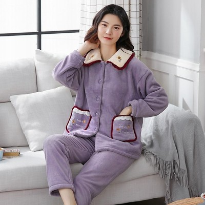 ヴィジョン ストリートウェア パジャマ レディース ルームウェア 冬 フランネル 長袖 上下 ロングパンツ 厚手 寝巻き 部屋着 寝間着 通販 Lineポイント最大get Lineショッピング