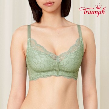 自在貼合系列 蕾絲透氣包覆無鋼圈內衣 森林綠