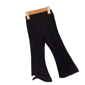 兒童褲子女童氣質修身款微彈純色百搭洋氣喇叭褲2025秋裝新款潮流