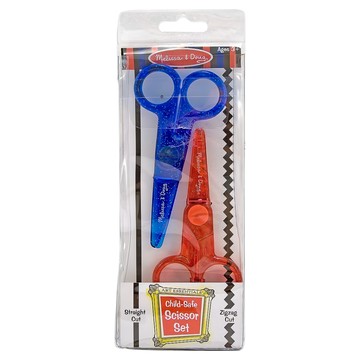 Melissa&Doug 瑪莉莎 安全剪刀 直線 +  1組  藍色 + 紅色