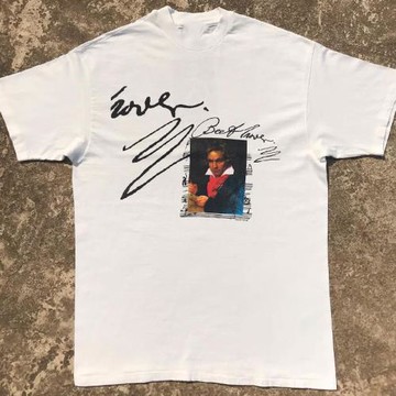 致敬貝多芬音樂家潮牌印花短袖美式vintage古著阿美咔嘰男女T恤