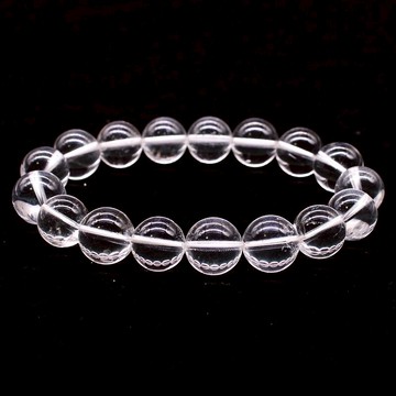 天然水晶手鏈能量療愈石頭原石白水晶單圈男女款手串飾品禮物