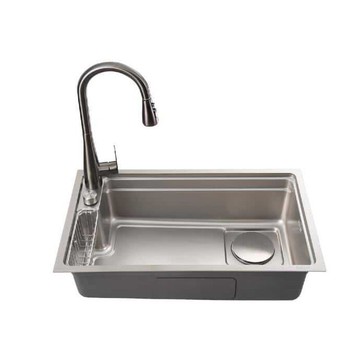 7545整體拉伸304不銹鋼廚房水槽盆洗菜盆加厚納米大單槽一體式[DD160109]