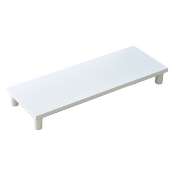 《HOPMA》加寬桌上螢幕架(2入) 台灣製造 電腦架 主機架 螢幕增高架 展示架 鍵盤收納架 桌上架-時尚白