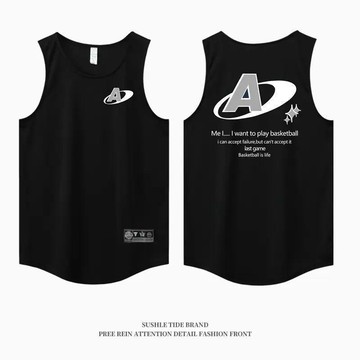 臺灣出貨 美式籃球圓領運動背心男女夏季寬鬆透氣速幹訓練球服坎肩球衣潮牌運動服籃球衣服籃球服運動背心