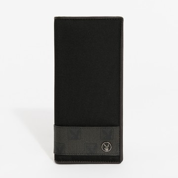 PLAYBOY - 翻蓋長夾  Classic Elegance系列 - 咖啡色