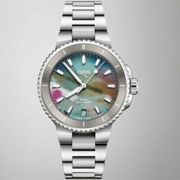 Oris 豪利時 Aquis Upcycle 潔淨海洋 環保300米潛水日期機械錶-36.5mm 0173377924150-0781905P