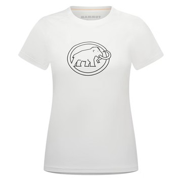 MAMMUT 女 QD Logo Print T-Shirt AF 透氣快乾LOGO短袖T恤.圓領衫.休閒/易於護理/1017-02022-00541 白 PRT4