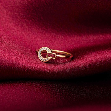 【PurpleMay Jewellery】18K金鑽石紅寶石戒指 - R196