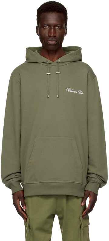 Balmain 绿色 Balmain Signature 连帽衫