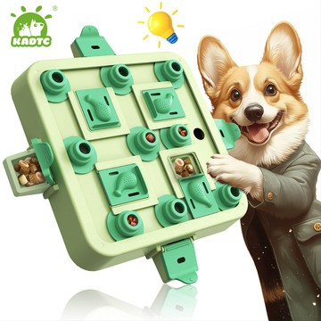 KADTC二合一棋盤大師藏食益智訓練玩具（犬）綠色 美國寵物行為專家研發 益智慢食減壓一體機 寵物慢食 寵物訓練 腦力開發 舒緩焦慮 狗狗玩具推薦 藏食玩具 狗IQ訓練 狗狗解悶神器 糾正狼吞虎嚥_廠商直送