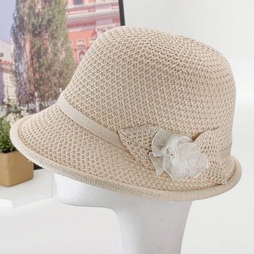 薄款太陽帽夏季遮陽遮陽帽百搭時尚洋氣新款防曬顯臉帽子漁夫帽 5z806