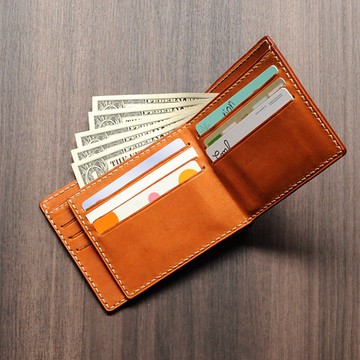 真皮皮夾 | 手工皮夾 | 客製化禮物 | 植鞣皮-短夾六號