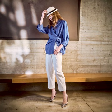 簡潔俐落彎刀長褲