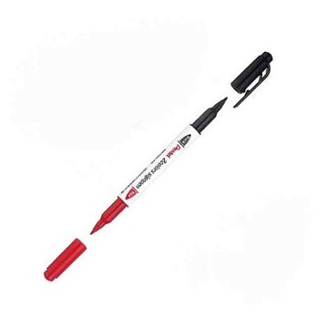 【Pentel 飛龍】雙色簽字筆-黑+紅 12支入/盒 SW380-ABT