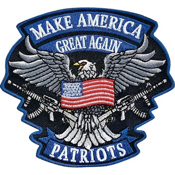 A-ONE 匯旺 向左造型刺繡  美國 愛國老鷹 灰藍色  1個