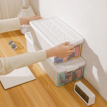 小款可層疊繪本/漫畫收納盒(附固定擋板)-3入 單一規格