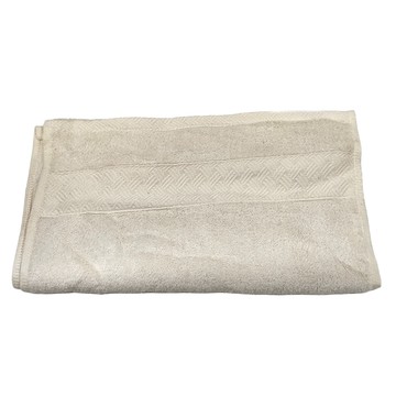 LIFE 來福牌 蓬鬆紗 竹編緞條毛巾 33x78cm 120G 100%棉 台灣製  米色  1條