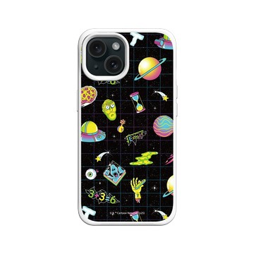 iPhone 15 SolidX 白 - 瑞克和莫蒂 Rick and Morty - 太空圖鑑
