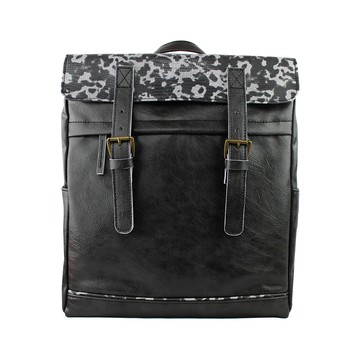 AMINAH-黑色迷彩後背包