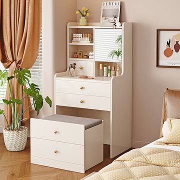 【臺灣公司 可打統編】免運 梳妝臺 化妝桌 實木梳妝臺化妝桌一體床頭柜化妝臺家用臥室收納柜小戶型梳妝桌子 可開發票 全館五折 工廠現貨直銷 新品特價 z10075