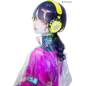 【5 月新作 3】07-124-0021 人物貼紙 賽博龐克風格