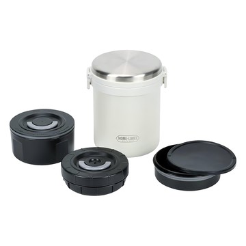 PEARL LIFE 珍珠金屬 全真空不鏽鋼便當罐 1.5L  白色  1個