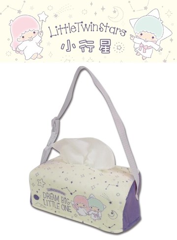 權世界@汽車用品 雙子星 小行星系列 面紙盒套袋(可吊掛車內頭枕) PTSD003Y-03
