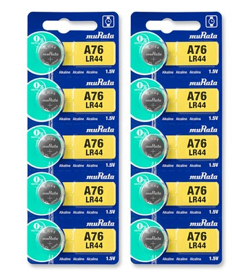 日本 muRata 鈕扣型鹼性電池 水銀電池 LR44 (A76) ( 2入) (原SONY 電池 新品牌)
