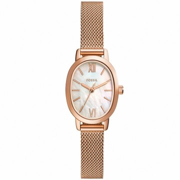【活動價! 限時78折!】新作! FOSSIL Penny 純粹之美不鏽鋼米蘭腕錶/玫瑰金x珍珠母貝面 女錶 BQ5018 公司貨保固 熱賣中!