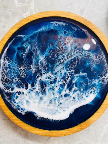 圓形竹木杯墊擺飾