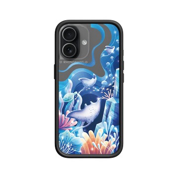 iPhone 17 Mod NX -邊框背蓋組合 (相機按鈕) 黑 - Ocean Collection: Let's Sea 海洋系列：一路向海 - 海底花花世界（魟魚）