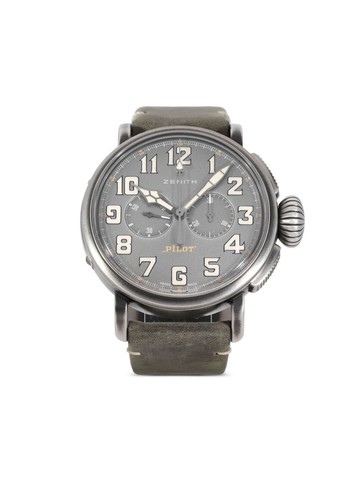 Zenith - unworn Pilot Type 20 Chronograph Ton-Up 45mm - unisex - Rubber/stainless steel/Sapphire Crystal - One Size - Grey