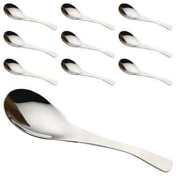 不鏽鋼 G228 小湯匙 大小 16cm長 4.5cm寬  銀色  10支  1組