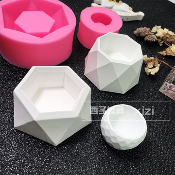 花盆硅膠模具多肉盆立體巧克力慕斯模果凍布丁烘焙工具香薰石膏模