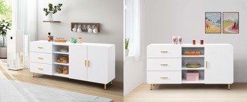 【歐風別館】溫斯頓5/6尺餐櫃【基隆至台中免運費】