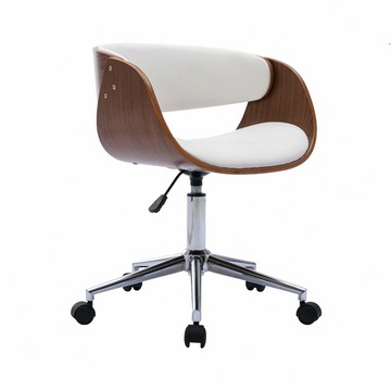 E-home Moroe莫羅可調式曲木電腦椅-兩色可選白色