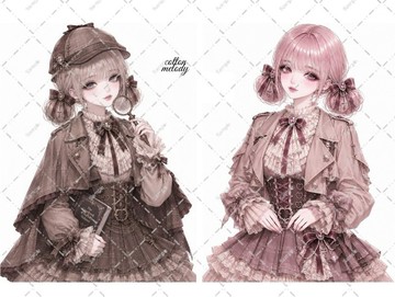 original sticker no.10046 人物貼紙 原創貼紙 人物貼紙 女孩貼紙 原創人物貼紙