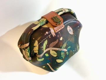 森林裡的貓頭鷹皮革醫生包