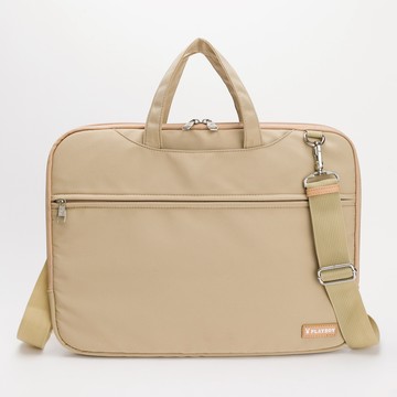 PLAYBOY - 電腦包附長背帶  Aider系列 - 卡其色