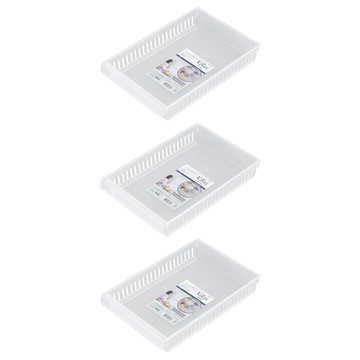 inomata 冰箱收納托盤 PP材質 19.7x29.7x5Hcm 日本製  白色  3個