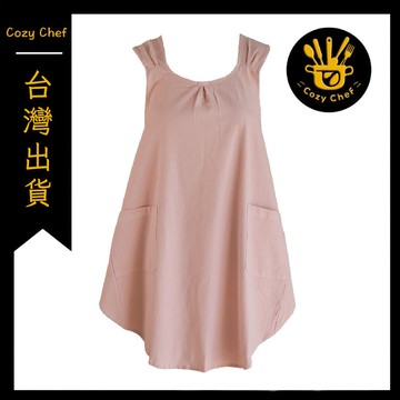 ✨️臺灣出貨✨️暖廚小築✅可開發票新色簡約女士圍裙居家舒適罩衣廚房復古免繫帶圍兜家用做飯烘培