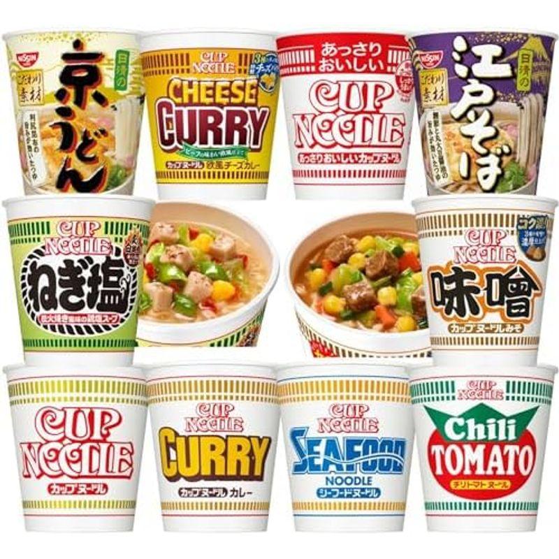 10種 日清食品 カップヌードル 詰め合わせ 10種×2個 レギュラー各種 京うどん 江戸そば あっさり 欧風チーズカレー 味噌みそ ねぎ塩