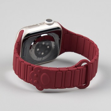 【原創貓爪工裝】適用iwatch11錶帶蘋果S11手錶applewatch貓爪S10小蠻腰硅膠磁吸SE新款女S9運動錶帶