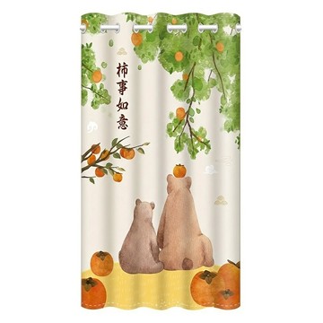 BonBon naturel 柿事如意 門簾窗簾 打孔式  150 x 200cm