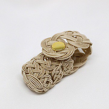 祈願重要約定 水引口紅・印章收納盒 金色米白