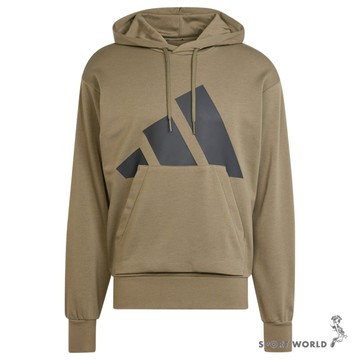 【下殺】Adidas 連帽長袖上衣 男裝 帽T 毛圈巾 綠【運動世界】JE8892